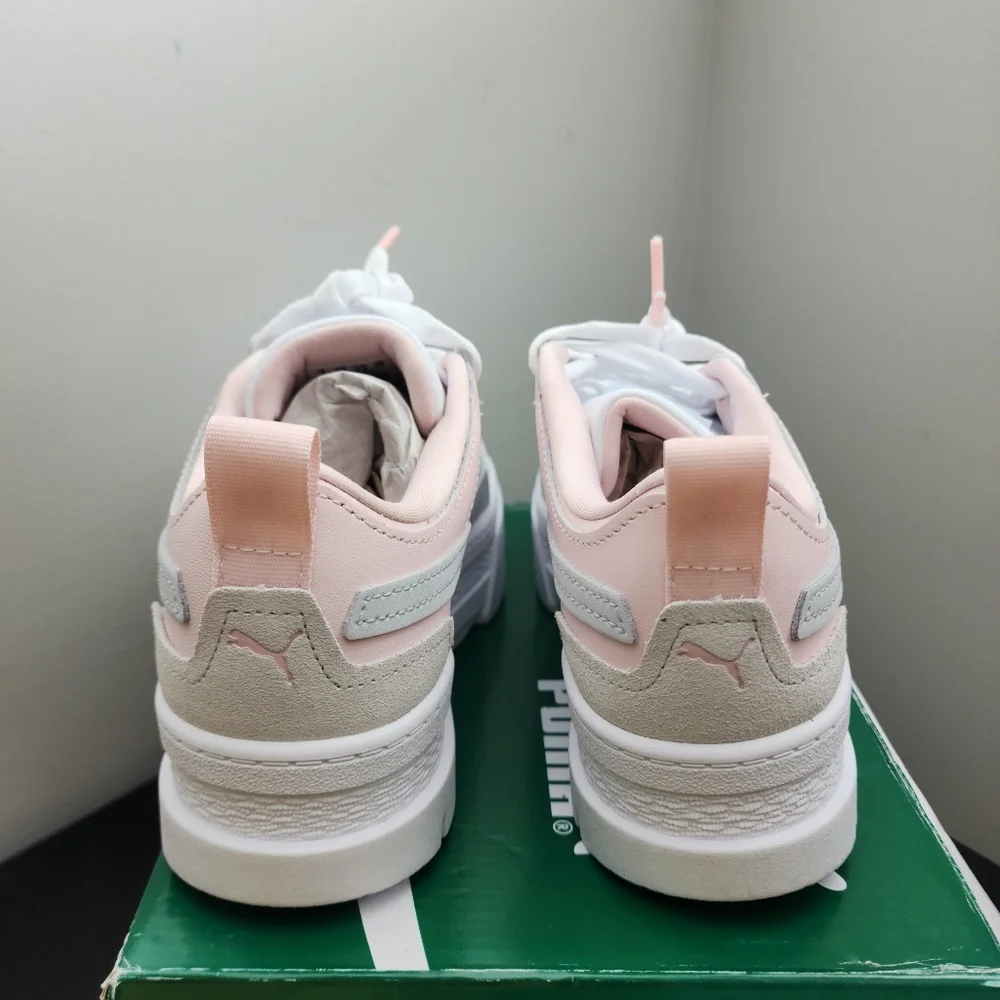 NEW Rare Puma Mayze White Chalk Pink Pastel Skateboarding Sneakers - Picture 8 of 10